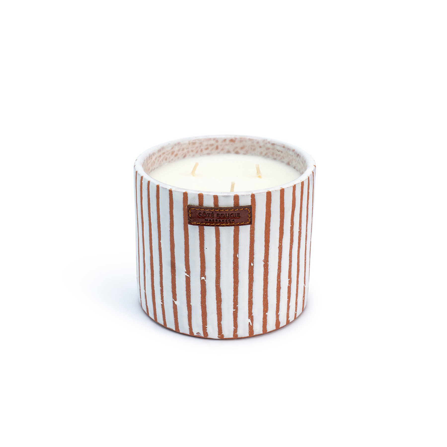 Scented Candle Ceramic Zèbre Terra – Medium