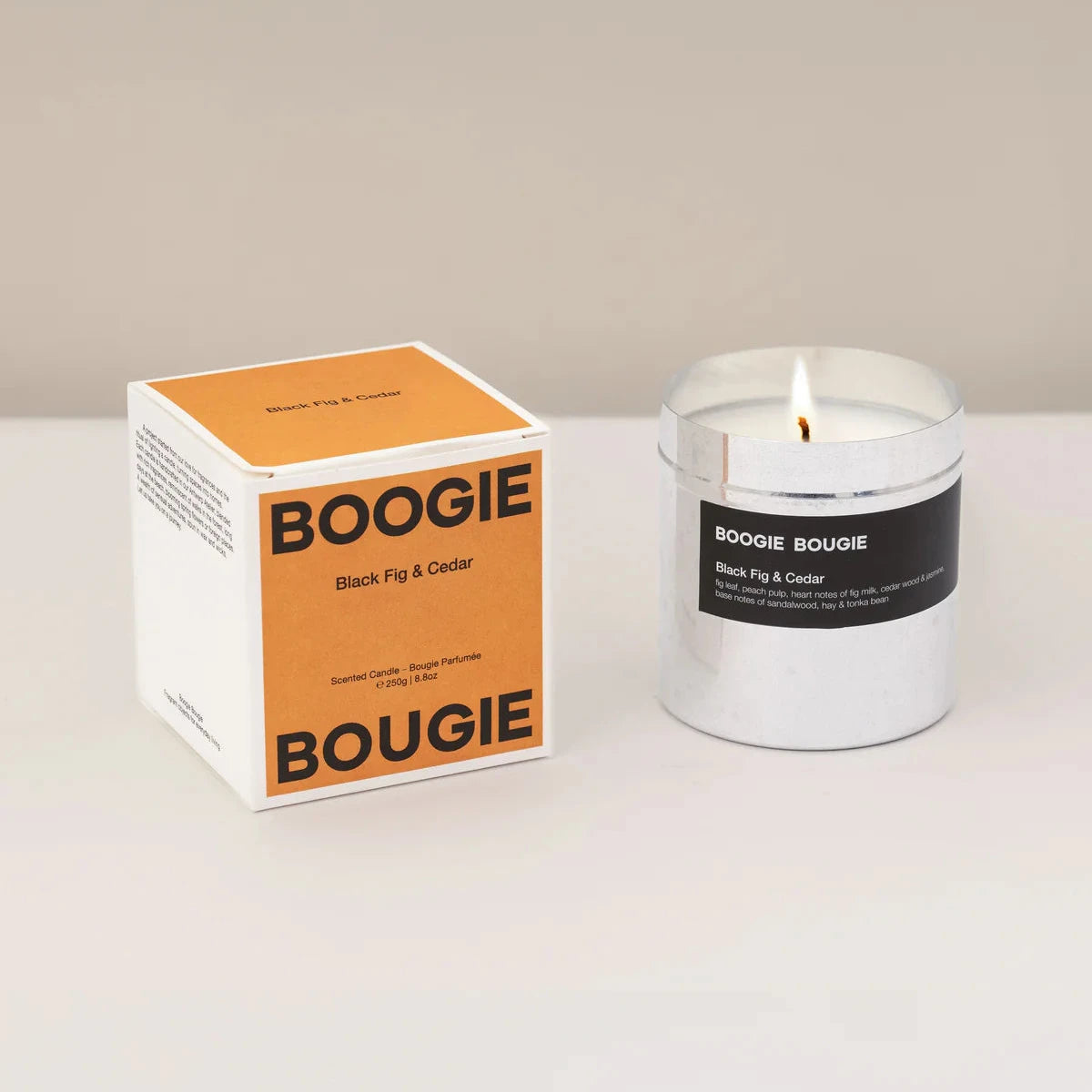 Boogie Bougie – Black Fig & Cedar Candle 250g