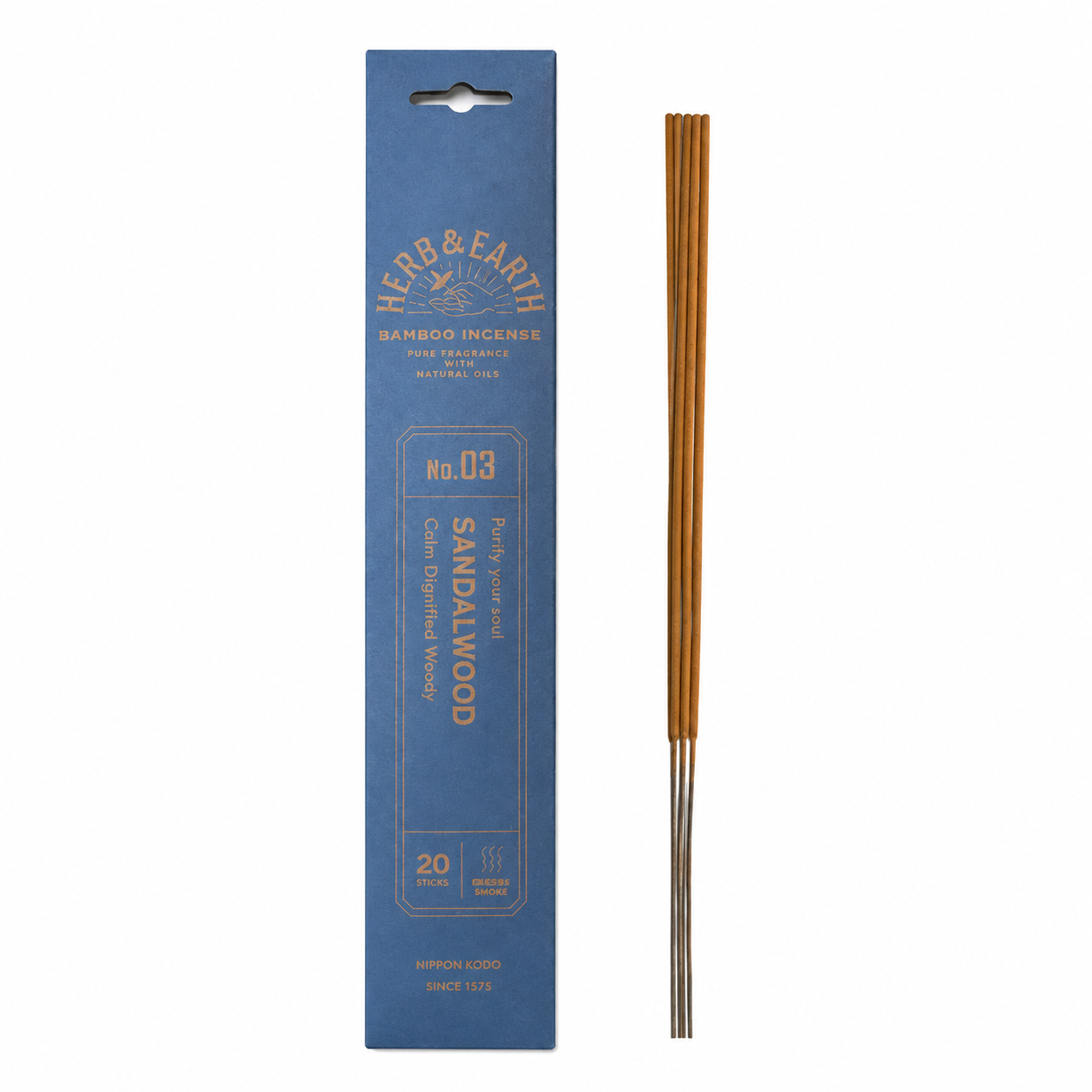 Nippon Kodo – Sandalwood Bamboo Incense 20 sticks