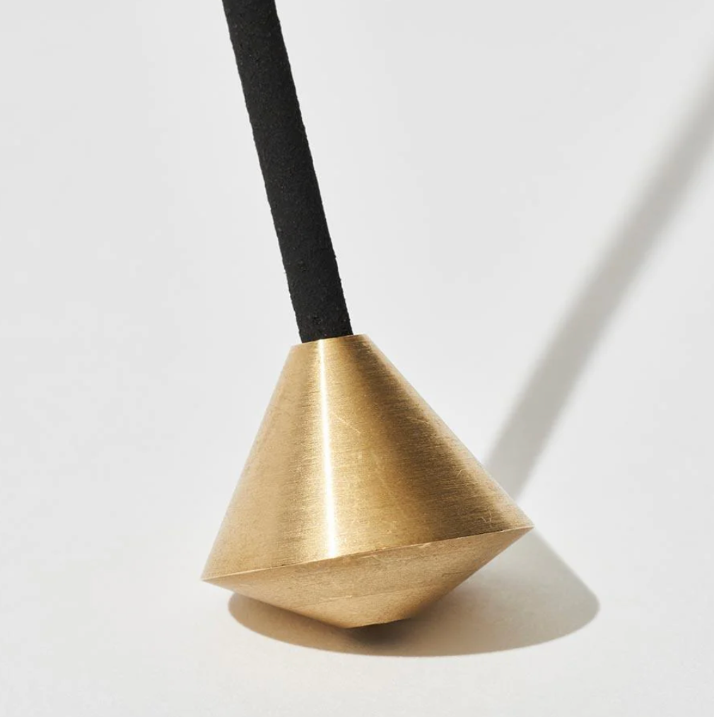 Elemense Acorn Brass Incense Holder
