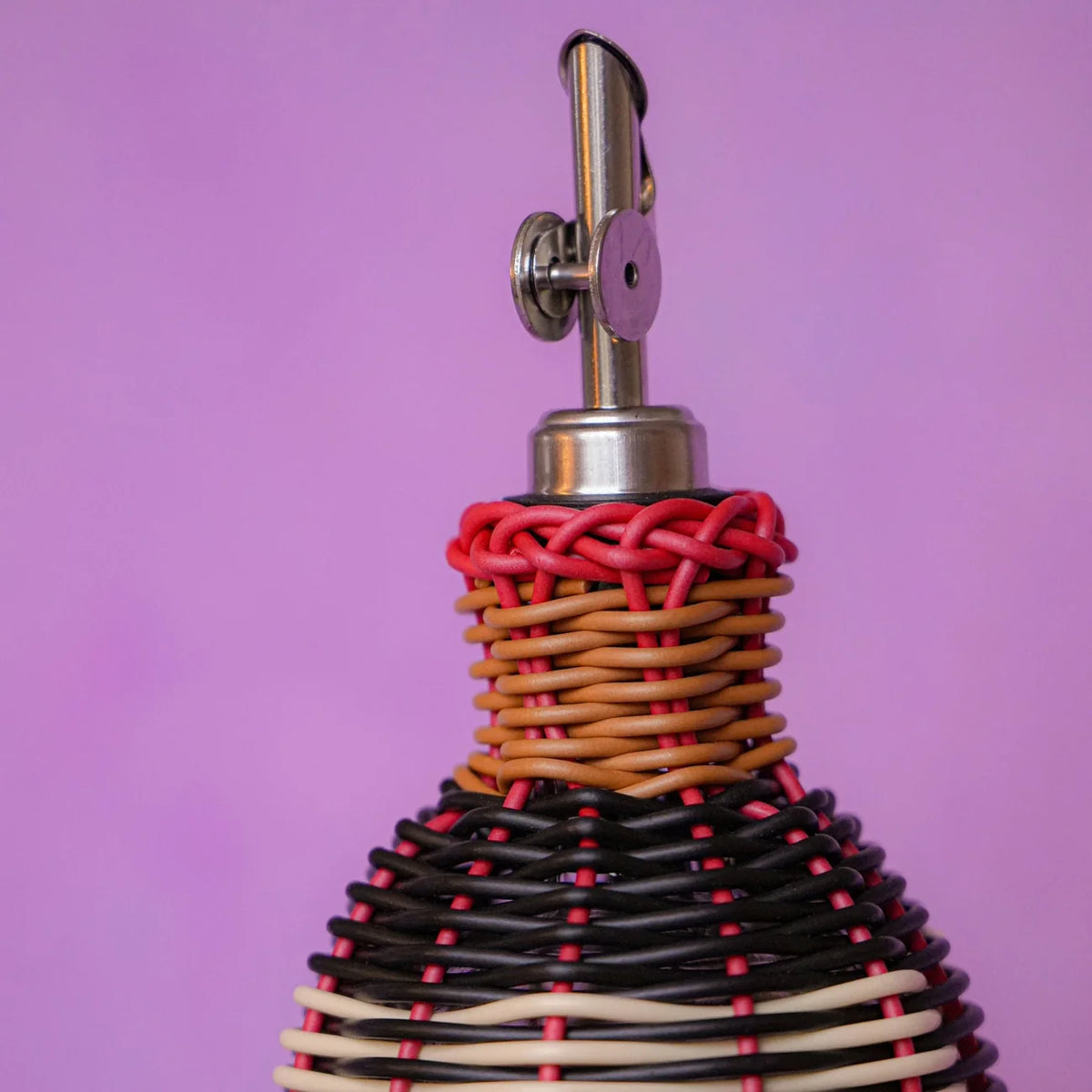 Woven Oil Pourer - Cream & Black