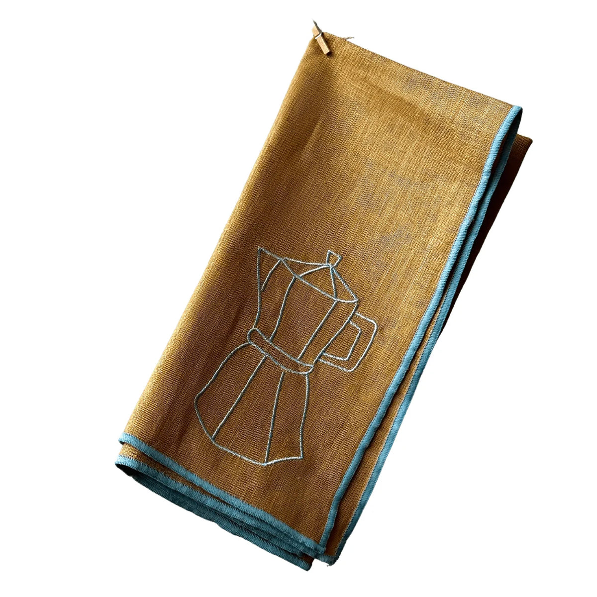 Linen Embroidered Napkins | ‘Cafetiere’
