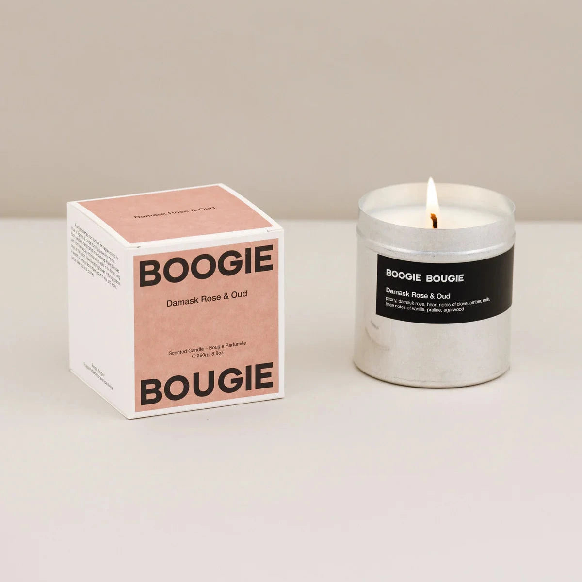Boogie Bougie – Damask Rose & Oud 250g