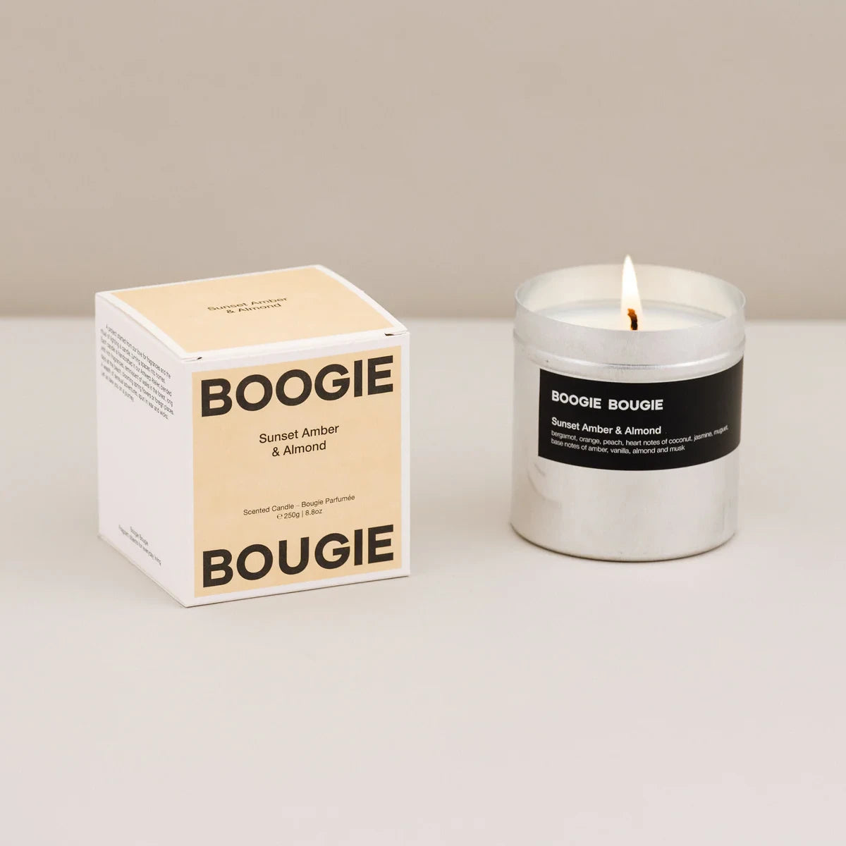 Boogie Bougie – Sunset Amber & Almond 250g