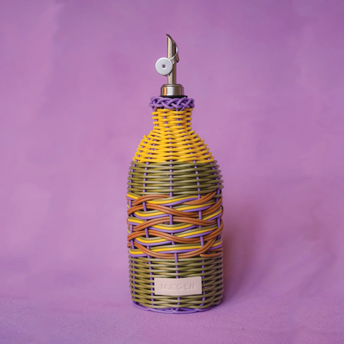 Woven Oil Pourer - Yellow & Lilac