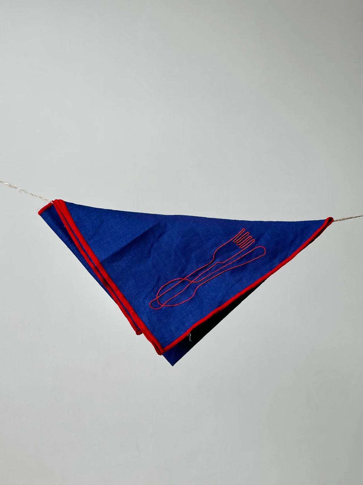 Linen Embroidered Napkins - ‘Cutlery’