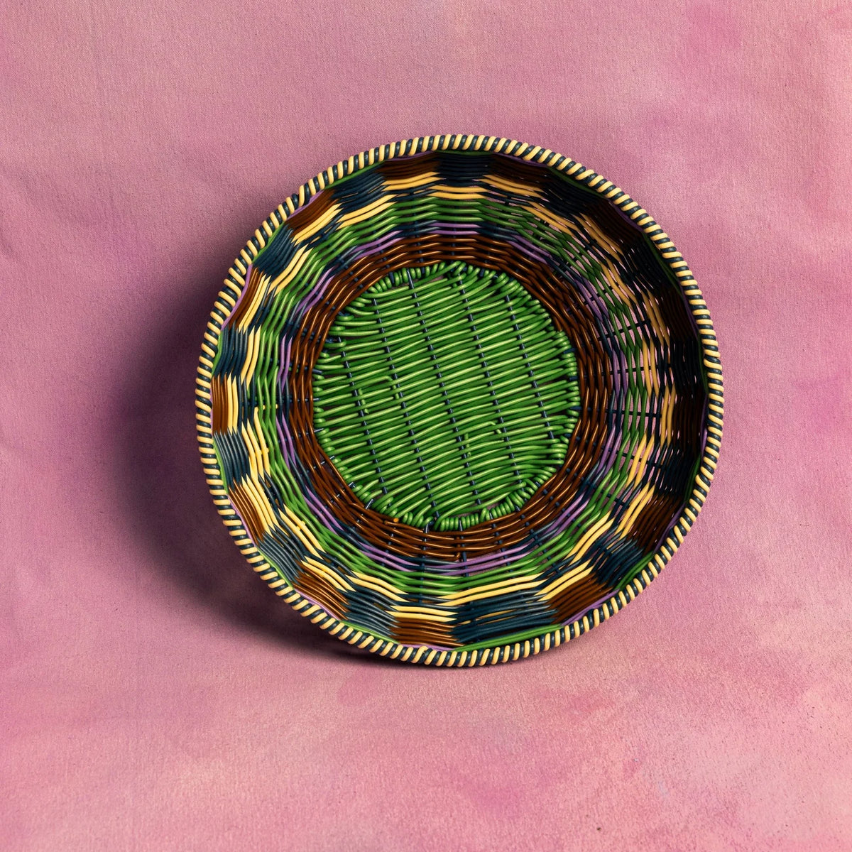 Woven Bowl - Brown & Green