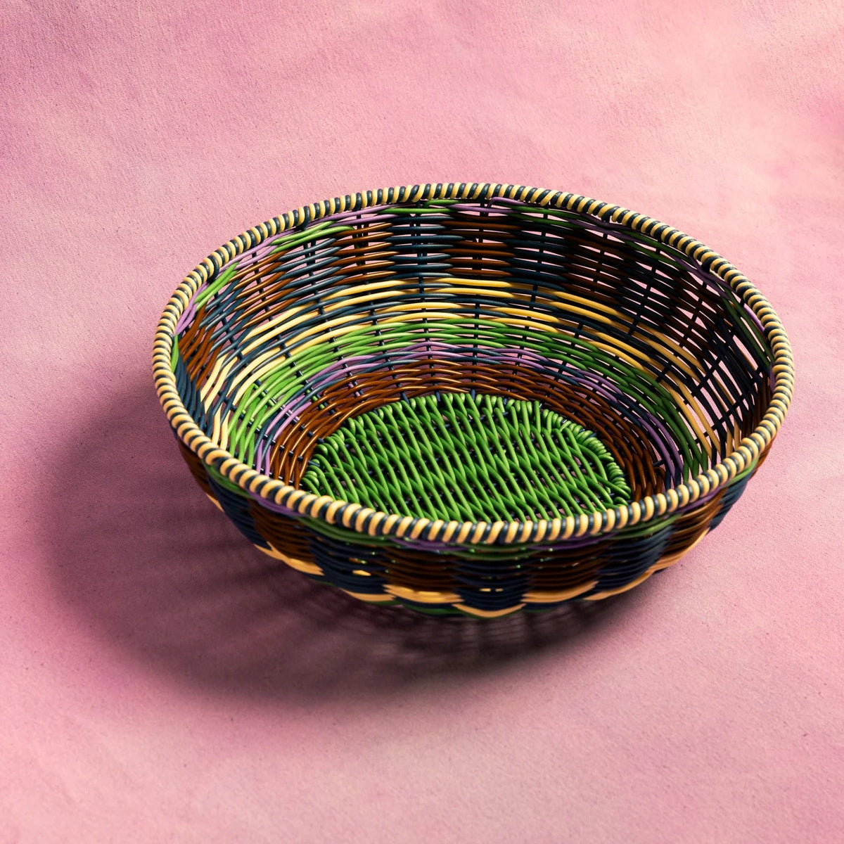 Woven Bowl - Brown & Green